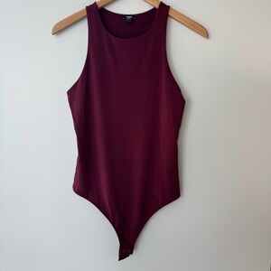 Express Bodysuit Sleeveless Burgundy Size Medium